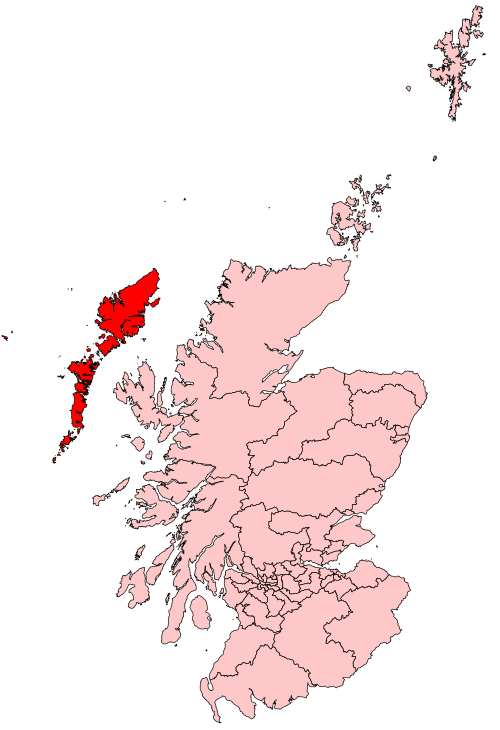 Map of Na h-Eileanan an Iar constituency