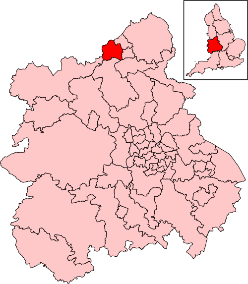 Map of Newcastle-under-Lyme constituency