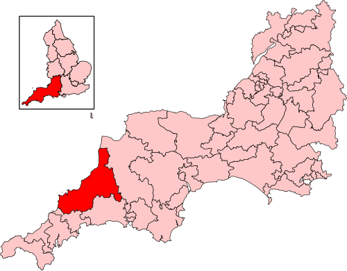 Map of North Cornwall constituency