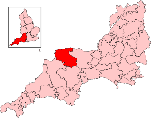 Map of North Devon constituency