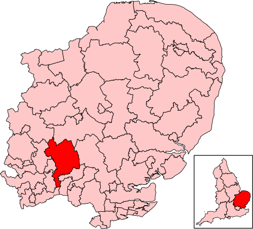 Map of North East Hertfordshire constituency