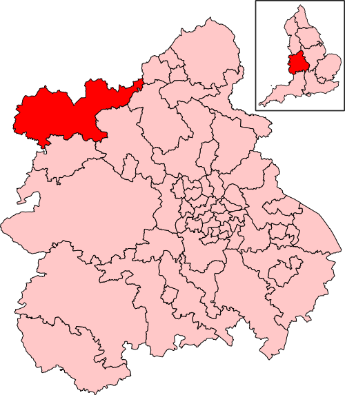 Map of North Shropshire constituency