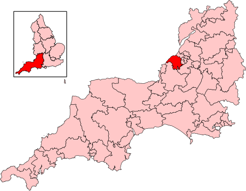Map of North Somerset constituency