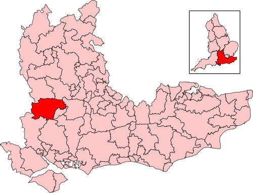 Map of North West Hampshire constituency