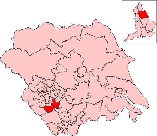 Map of Ossett and Denby Dale constituency
