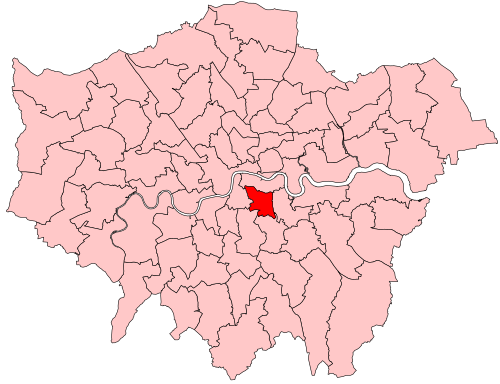 Map of Peckham constituency