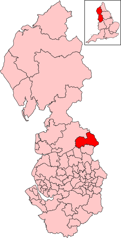 Map of Pendle and Clitheroe constituency