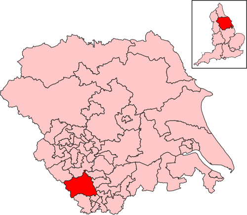 Map of Penistone and Stocksbridge constituency