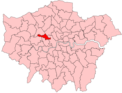 Map of Queen's Park and Maida Vale constituency