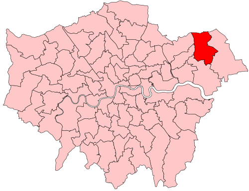 Map of Romford constituency