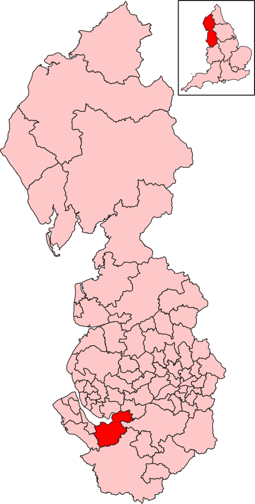 Map of Runcorn and Helsby constituency