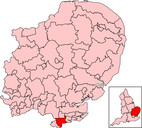 Map of South Basildon and East Thurrock constituency