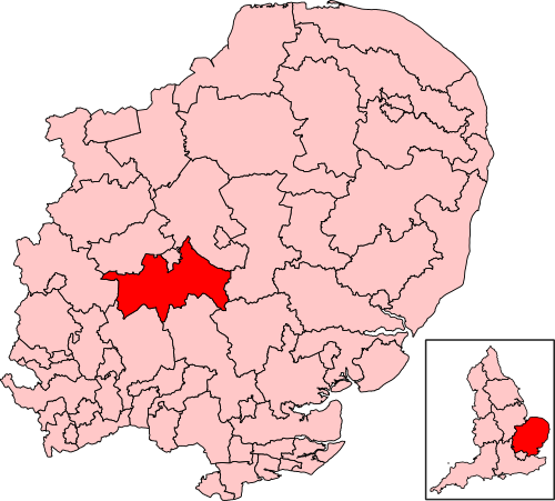 Map of South Cambridgeshire constituency
