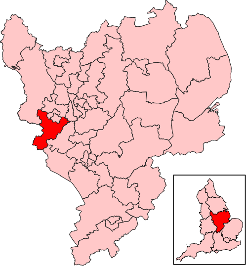 Map of South Derbyshire constituency