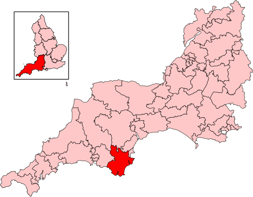 Map of South Devon constituency