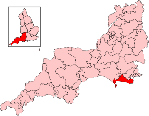 Map of South Dorset constituency
