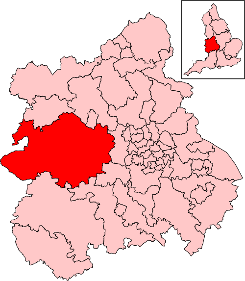 Map of South Shropshire constituency