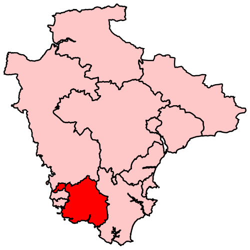 Map of South West Devon constituency