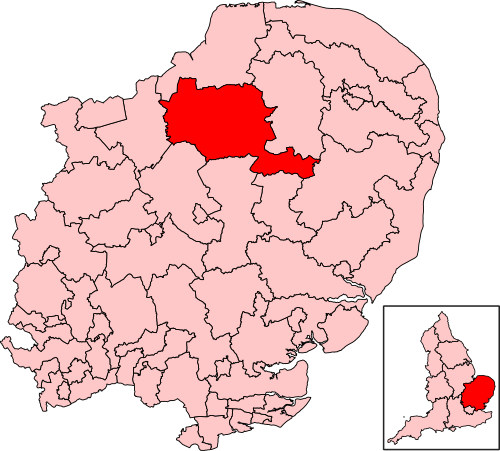 Map of South West Norfolk constituency