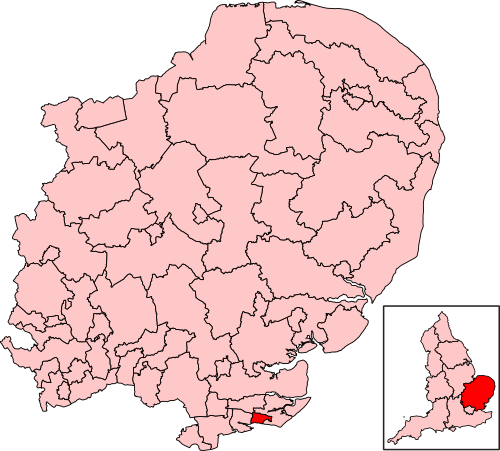 Map of Southend West and Leigh constituency