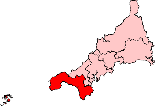 Map of St Ives constituency