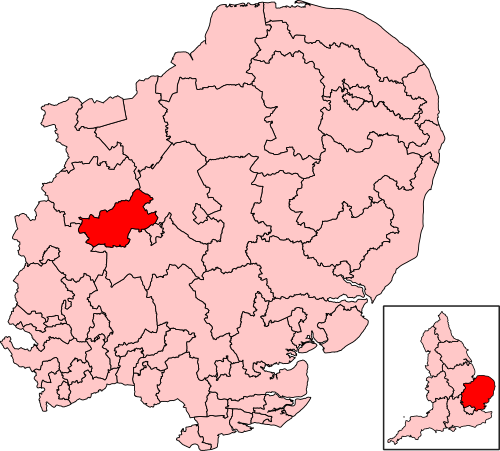 Map of St Neots and Mid Cambridgeshire constituency