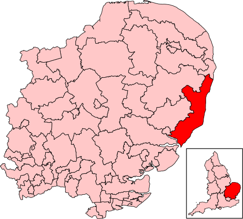 Map of Suffolk Coastal constituency