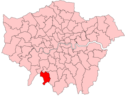 Map of Sutton and Cheam constituency