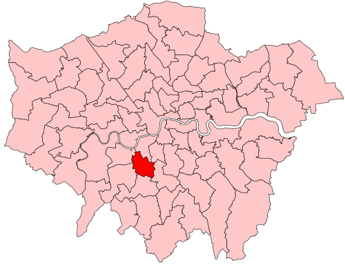 Map of Tooting constituency