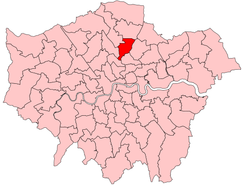 Map of Tottenham constituency
