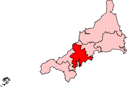 Map of Truro and Falmouth constituency
