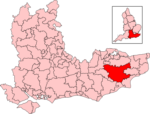 Map of Weald of Kent constituency