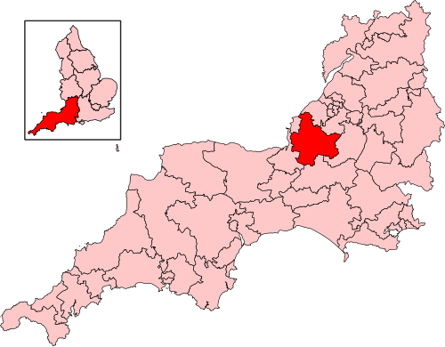 Map of Wells and Mendip Hills constituency