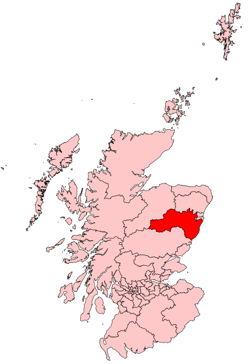 Map of West Aberdeenshire and Kincardine constituency