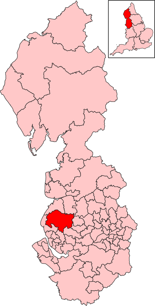 Map of West Lancashire constituency