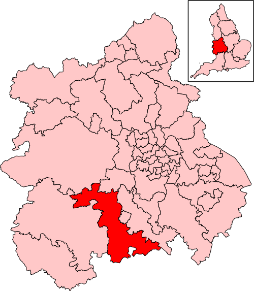 Map of West Worcestershire constituency