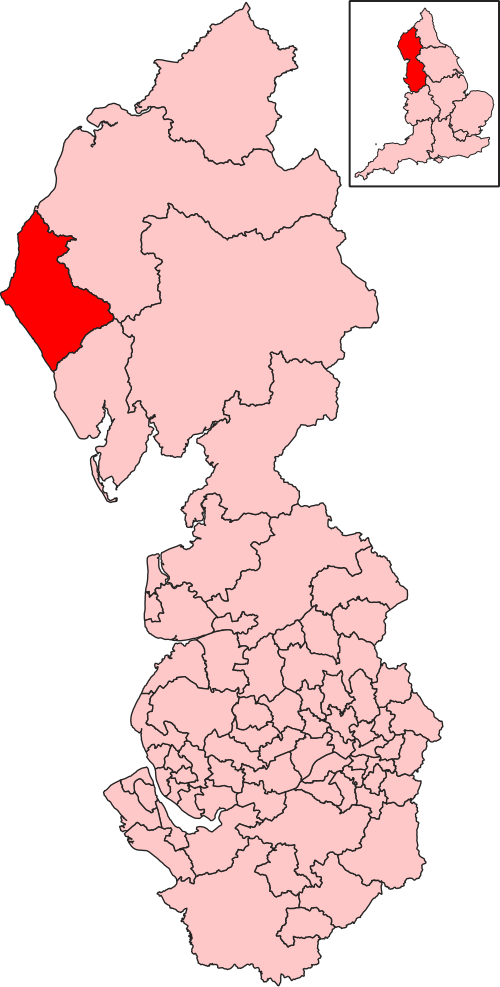Map of Whitehaven and Workington constituency