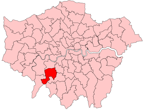Map of Wimbledon constituency